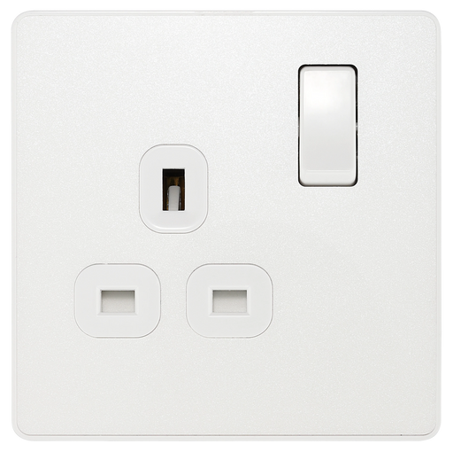 BG Electrical Evolve Pearlescent White - Single, switched, single pole