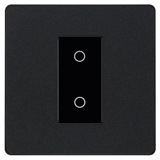 BG Electrical Evolve Matt Black - Single, 2 way touch, 200W, master