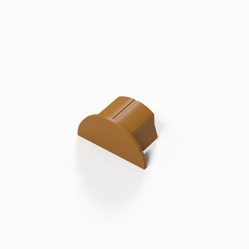 D-Line Trunking - 30x15mm Oak-Effect Smooth-Fit End Cap