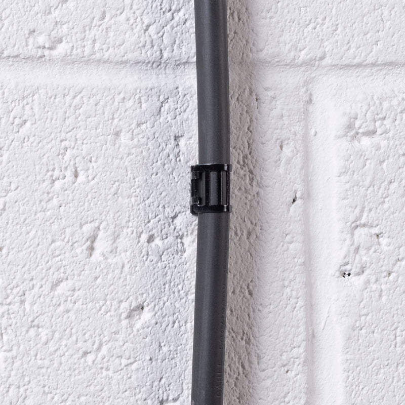 D-Line Fire Clip - Adjustable Cable Clip 10-17mm - Black (Pack of 20)