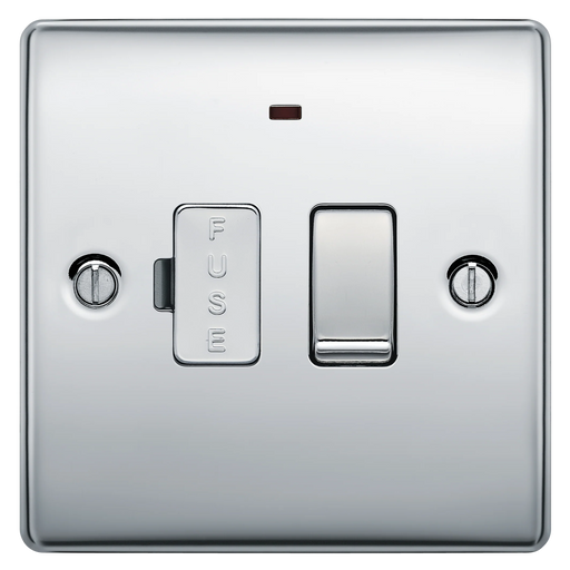 BG Electrical Nexus Metal Polished Chrome - Switched and fused with indicator
