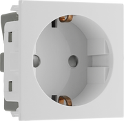 BG Electrical Euro Module - 16A Schuko, unswitched socket