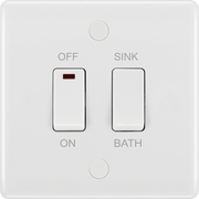 BG Electrical 800 Series - 20A, double pole, immersion switch, marked "sink/bath"