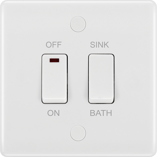 BG Electrical 800 Series - 20A, double pole, immersion switch, marked "sink/bath"