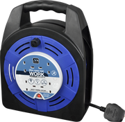 Masterplug Work - 20m, 4 Sockets, 13A, Blue