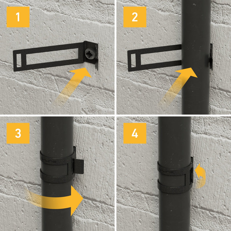 D-Line Fire Clip - Safe-D Conduit Saddle 20mm - Black (Pack of 20)