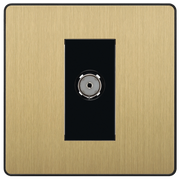 BG Electrical Evolve Satin Brass - Single, co-axial