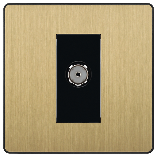 BG Electrical Evolve Satin Brass - Single, co-axial