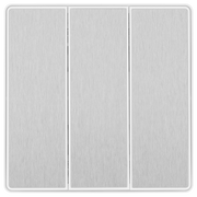 BG Electrical Evolve Brushed Steel - Triple, 2 way switch, edge rocker