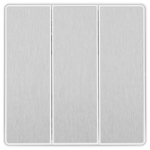 BG Electrical Evolve Brushed Steel - Triple, 2 way switch, edge rocker