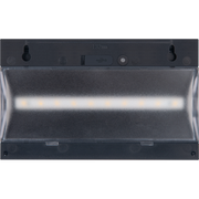 Luceco Prysm Wall Light - Prysm Decorative Outdoor Solar Wall Light with PIR Motion Sensor and USB Charging Port, LED Exterior Lighting, Black, IP54, 6W, 600lm, 4000K