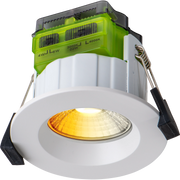 Luceco Ftype MK2 Fire Rated Downlight 4W/6W 690lm Power Change & CCT Change 3000K / 4000K Dim2Warm Dimmable IP65 White - Regressed