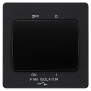 BG Electrical Evolve Matt Black - Triple pole fan isolator
