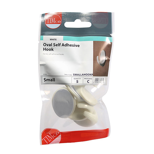 TIMCO Oval Self-Adhesive Hooks - Large