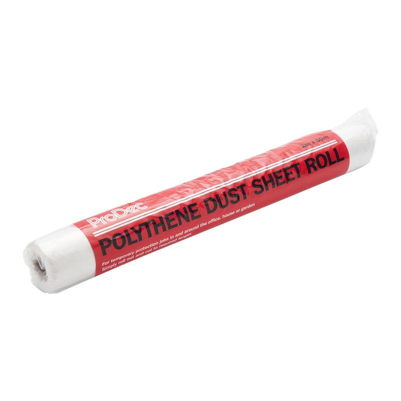 ProDec 100sqm (2m x 50m) Polythene Dust Sheet Roll