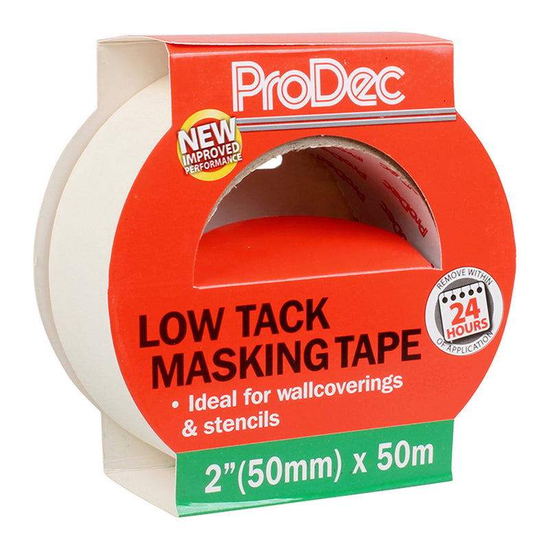 ProDec 2" x 50m Low Tack General Purpose Masking Tape