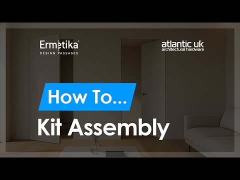 Ermetika xREVERx Flush Hidden Door System with 713x2024mm White Primed Door - Satin Chrome Latch/Bat