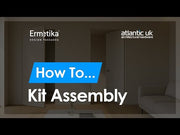 Ermetika xREVERx Flush Hidden Door System with 813x1964mm White Primed Door - Satin Chrome Latch/Bat