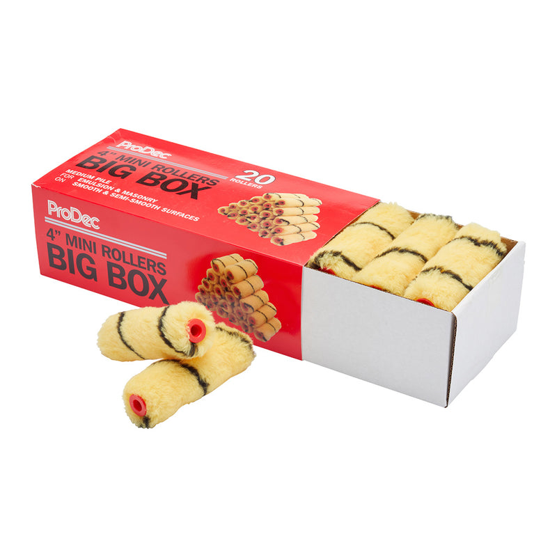 ProDec 20pk Big Box Medium Pile Tiger 4" Mini Rollers