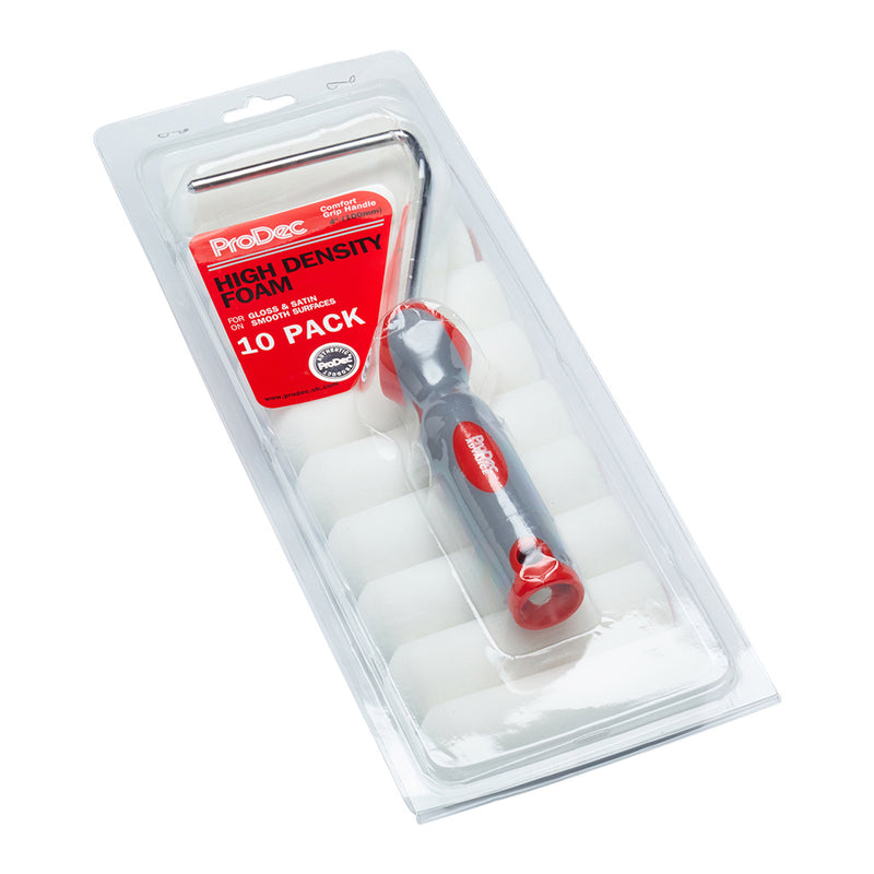 ProDec 11pc High Density Foam 4" Mini Rollers & Frame