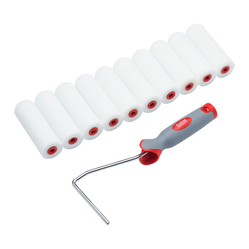 ProDec 11pc High Density Foam 4" Mini Rollers & Frame