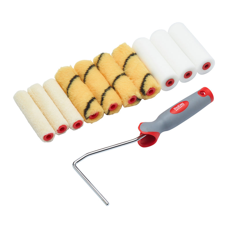 ProDec 11pc Assorted 4" Mini Rollers & Frame