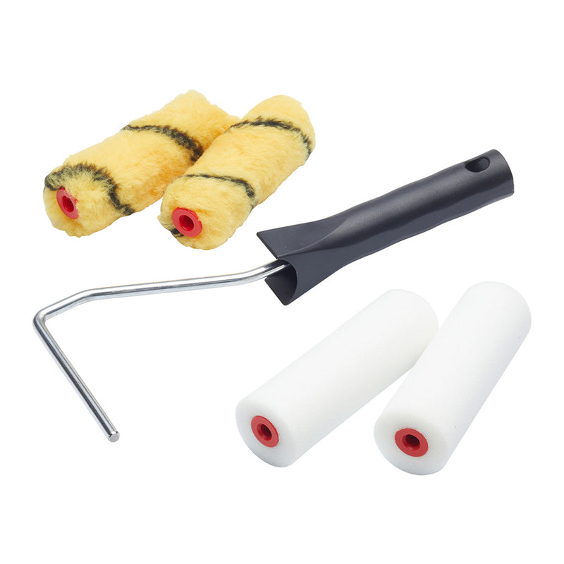 ProDec 5pc Assorted 4" Mini Rollers & Frame