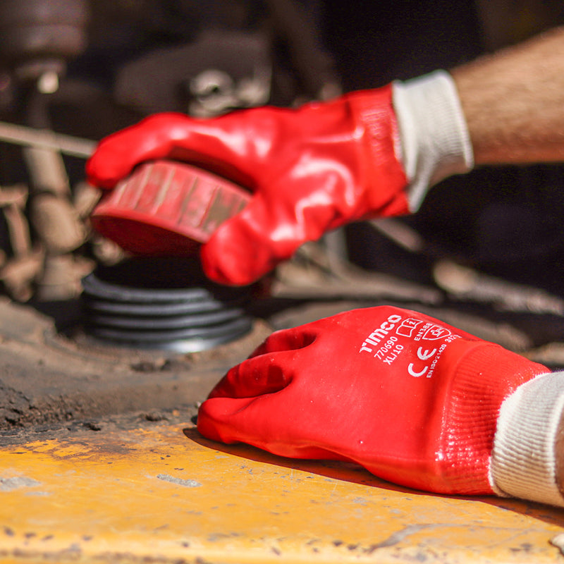 TIMCO PVC Grip PVC Coated Cotton Interlock Gloves