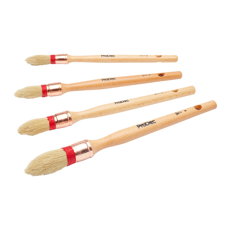 ProDec 4pc Pointed Pure Bristle Sash Brush Set