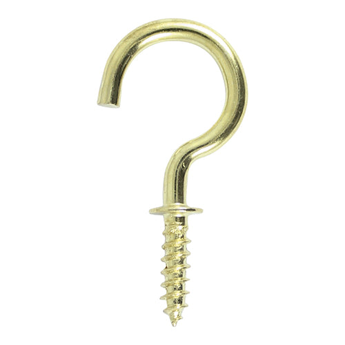 TIMCO Cup Hooks Round Electro Brass - 19mm