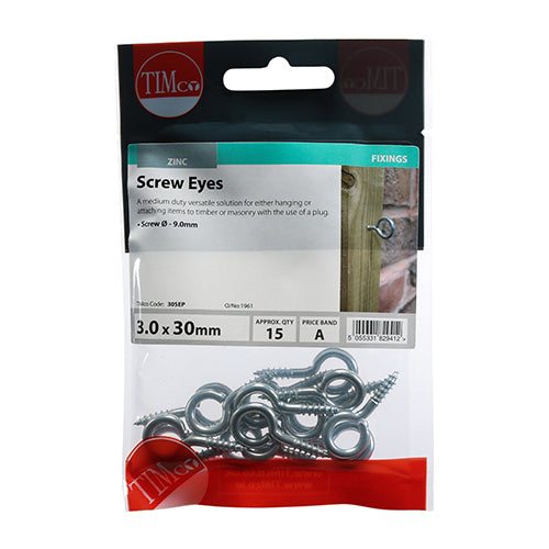 TIMCO Screw Hooks Silver - 100mm