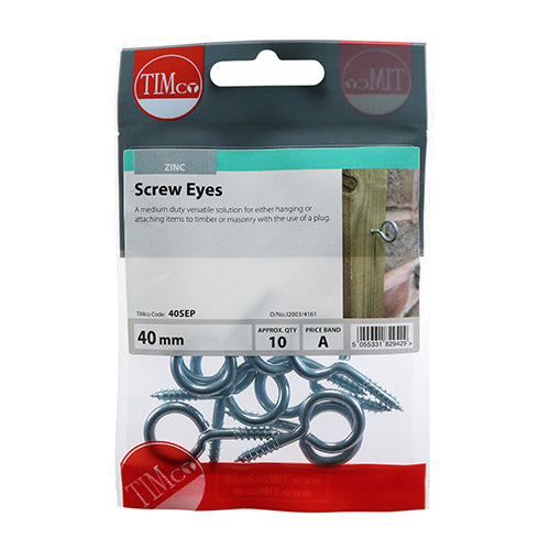 TIMCO Screw Hooks Silver - 100mm