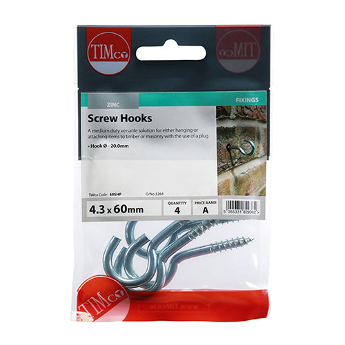 TIMCO Screw Hooks Silver