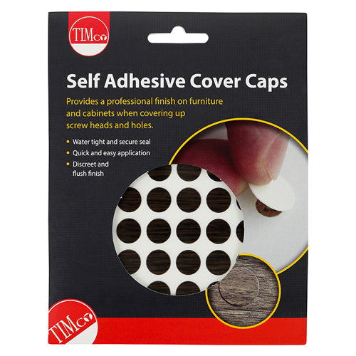TIMCO Self-Adhesive Screw Cover Caps White Matt - 13mm
