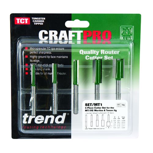 SET/MT1X1/4TC - 5 piece MT/JIG cutter set imperial