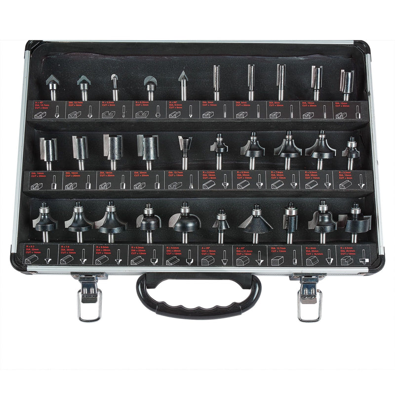 SET/SS31X1/4TC - Trend 30 piece 1/4in shank TCT Router Cutter Set - Affordable, comprehensive range of popular and useful profiles.