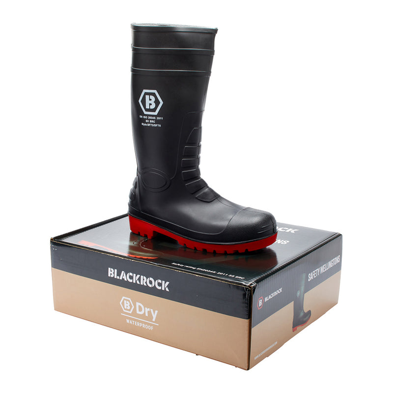 Blackrock Safety Wellingtons - Red Sole (boxed) size 5