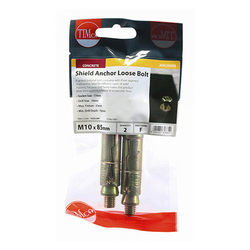 TIMCO Shield Anchors Loose Bolt Gold — Trade Pack