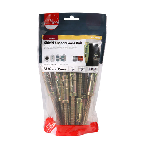 TIMCO Shield Anchors Loose Bolt Gold — Bag