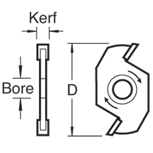 34/20TC - Slotter 6mm kerf 1/4 bore