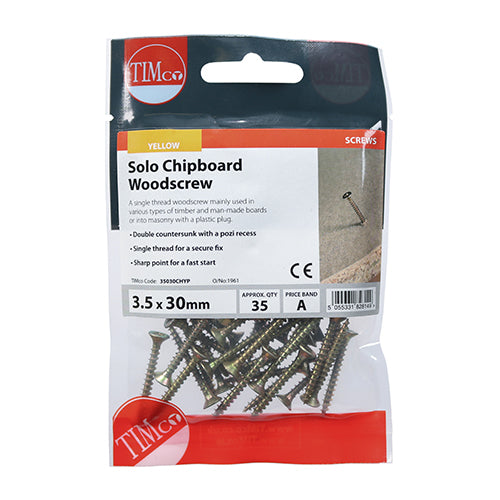 TIMCO Solo Countersunk Gold Woodscrews — Trade Pack