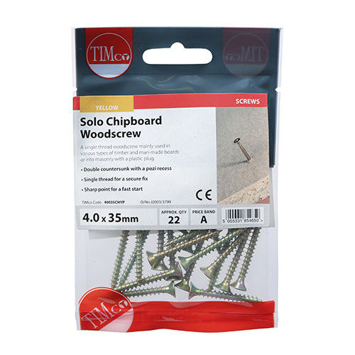 TIMCO Solo Countersunk Gold Woodscrews — Trade Pack