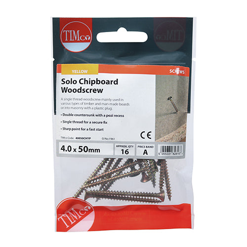TIMCO Solo Countersunk Gold Woodscrews — Trade Pack