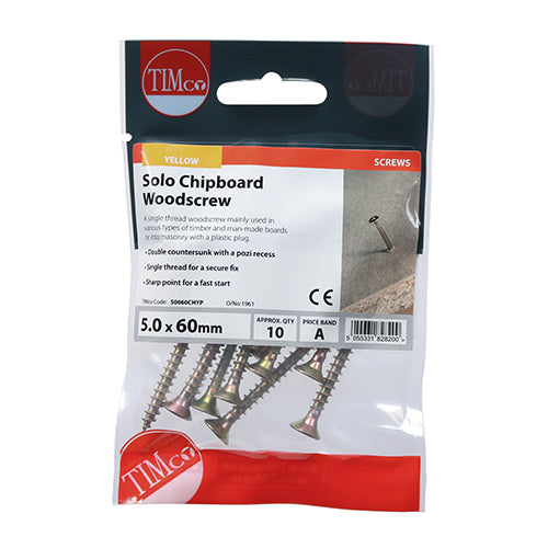 TIMCO Solo Countersunk Gold Woodscrews — Trade Pack