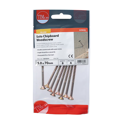 TIMCO Solo Countersunk Gold Woodscrews — Trade Pack