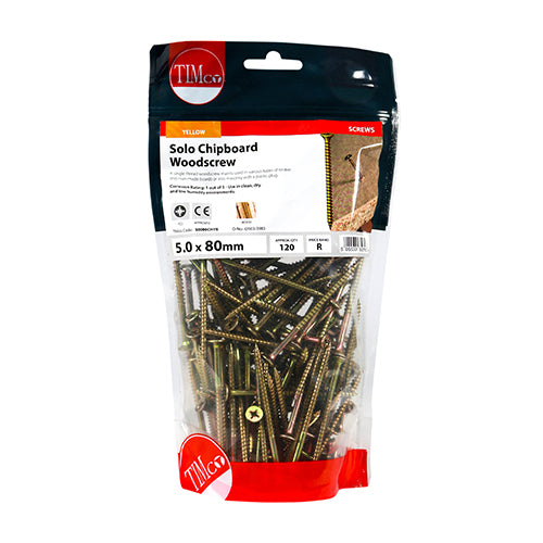 TIMCO Solo Countersunk Gold Woodscrews — Bag