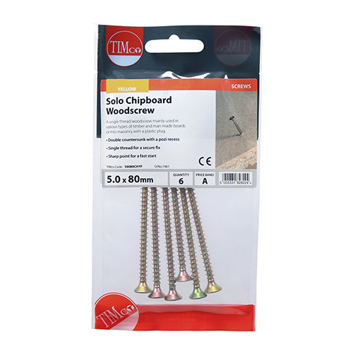 TIMCO Solo Countersunk Gold Woodscrews — Trade Pack