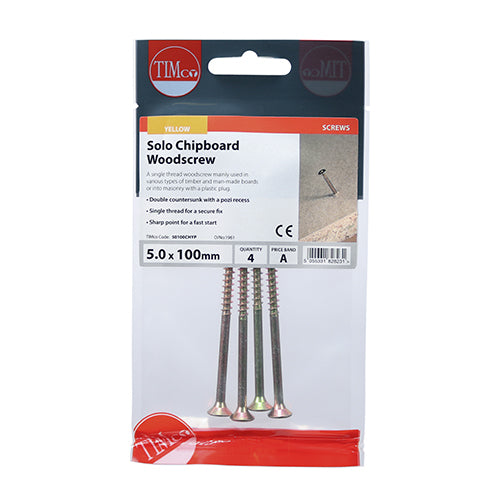 TIMCO Solo Countersunk Gold Woodscrews — Trade Pack