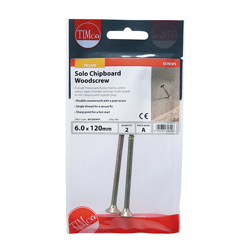 TIMCO Solo Countersunk Gold Woodscrews — Trade Pack