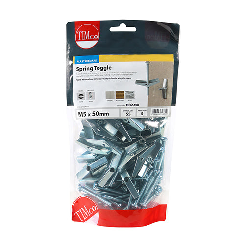 TIMCO Spring Toggle Cavity Anchors Silver - M3 x 50